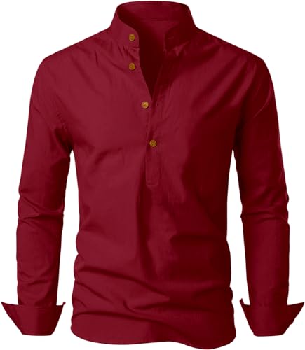 Image of Men's Kurta || Chinese Collar Long Sleeves || Straight Hip Length Kurtas || Short Kurta for Men || for Festival || Function || Occasion Wear Fancy Kurta for || Best Gifts for Mens