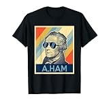 Hamilton tshirt wearing sunglasses