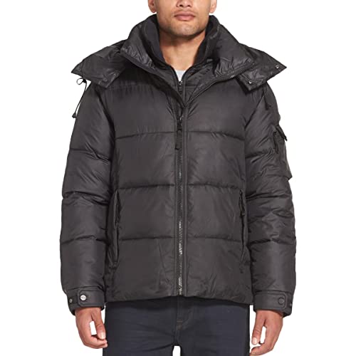 Image of Sean John Men's Bomber Jacket with Detachable Hood and Inner Vestie