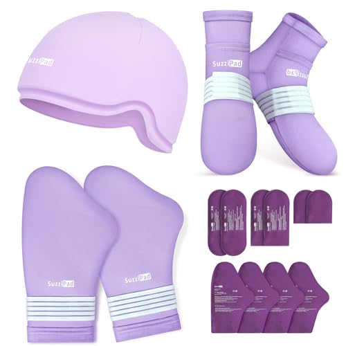 SuzziPad Chemo Gloves and Socks for Neuropathy, Cold Caps for Chemotherapy, Ideal for The Discomfort of Head, Hand, Feet, L