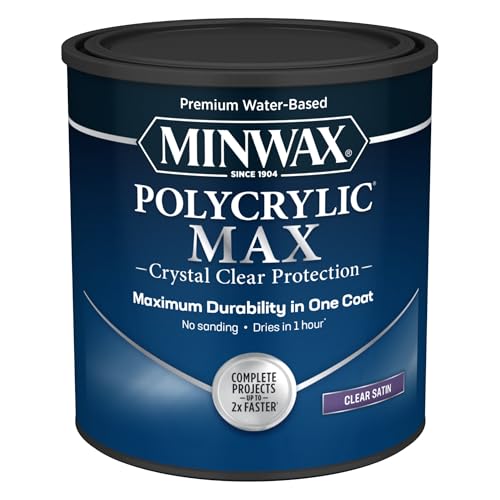 Minwax Polycrylic Max Satin Clear 1 Quart 611115555