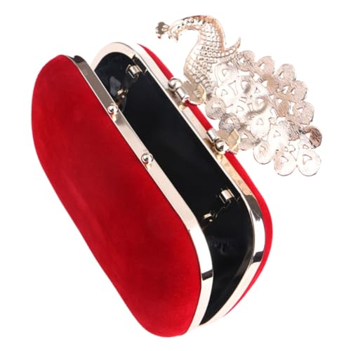 Pochette de mariage rouge sac à main clutch élégant pour cérémonie