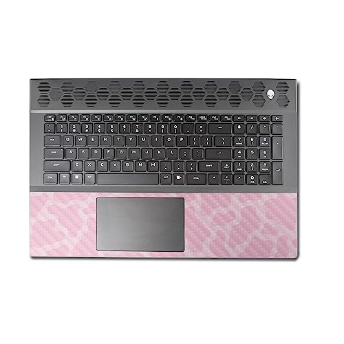 Image of MightySkins Carbon Fiber Skin Compatible with Alienware M18 R1 (2023) Full Wrap Kit - Pink Giraffe | Protective, Durable Textured Carbon Fiber Finish | Easy to Apply & Change Styles | Made in The USA