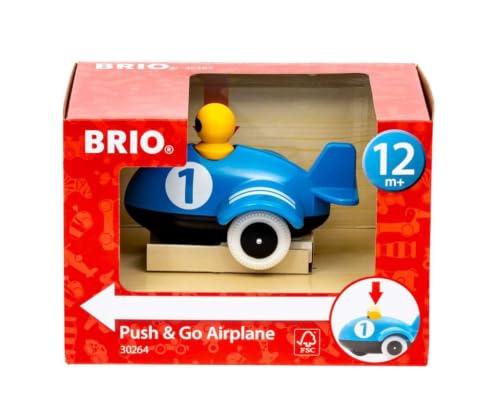 BRIO 30264 Avion Push & Go Jouet d'éveil premier age Stimule la motricité Système à rétrofriction facile à faire fonctionner A partir de - vue 2