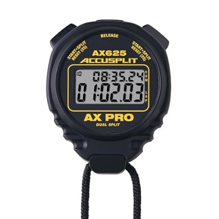 ACCUSPLIT AX625 PRO Cumulative/Lap Split Stopwatch, Black