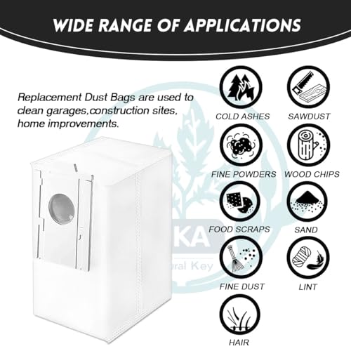 Image of 6 Pack VCA-RDB95 Dust Bags Replacement for Samsung Jet Bot AI+ / Jet Bot+ / Bespoke Jet Bot Combo AI Vacuum Clean Station, Compatible with VCA-SBT90E /XAA, Jet Bot Vacuum Accessories