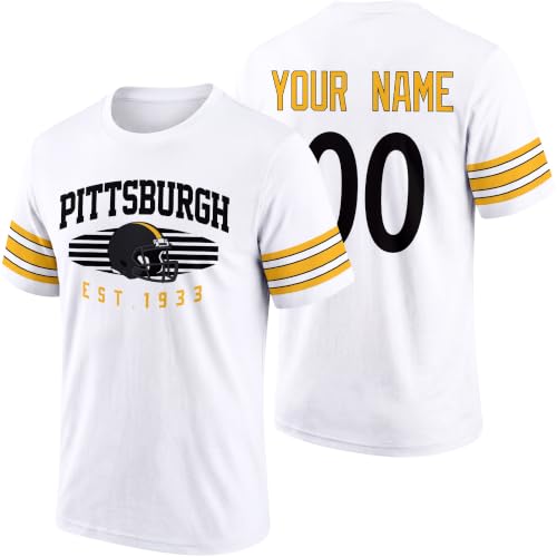 Image of T-Shirt Custom Name and Number Personalized Gifts | Crewneck Short Sleeves T-Shirt for Men S-4XL