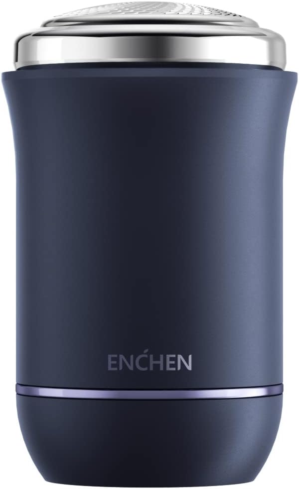 Enchen Traveller Mini Cordless Electric Shaver with upto 60mins of Runtime, 3 Floating Sharp Blades, Wet & Dry Shaver for men, Fast-USB Portable charging, IPX6 Waterproof, Skin-friendly (Royal Blue)