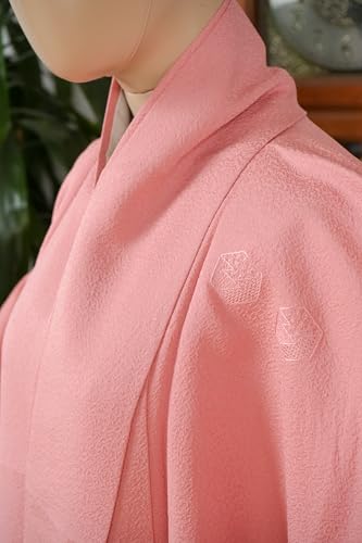 DEAR VANILLA Authentic Traditional Japanese Tango Chirimen Silk Iromuji Kimono for Women Robe Made in Japan KMC-0058 Pink