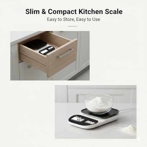 Image of Themisto TH-WS16 Electronic digital Kitchen Weighing Scale |10 Kg | Back Light LCD| Made In India