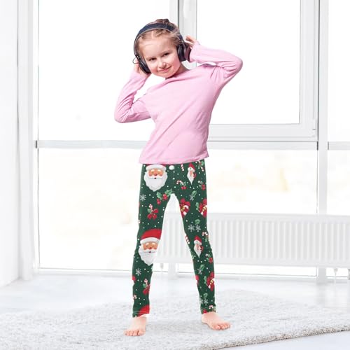 ZZKKO Girls Leggings Santa Toddler Girls Clothes Leggings for Girls Toddler Girls Leggings 3-4T4