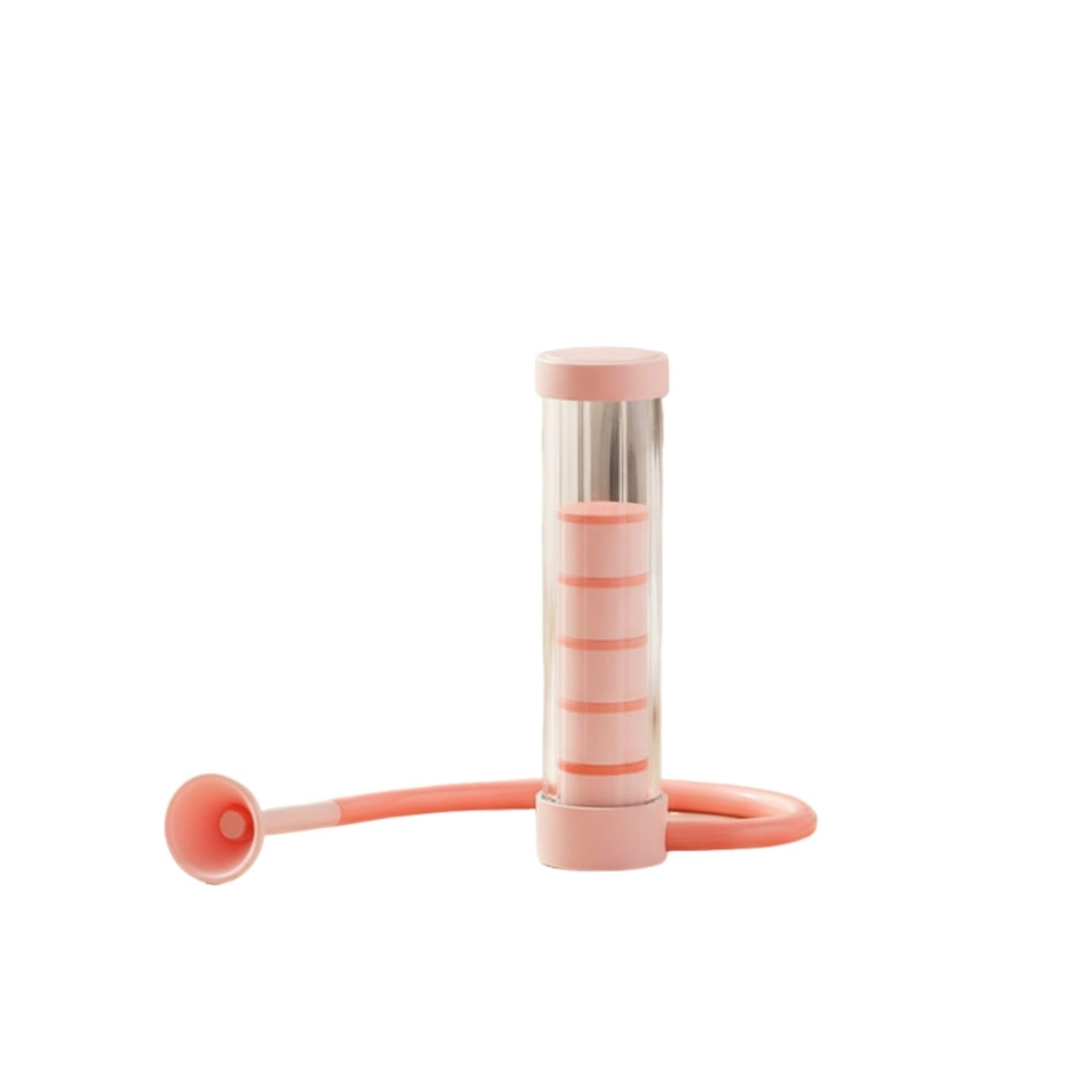 Clear Chamber Respiratory Muscle Exerciser Marked Bands Breathing Exercise Device Flexible Tube Handheld Breathing Exerciser Mouthpiece, Pink-image-31