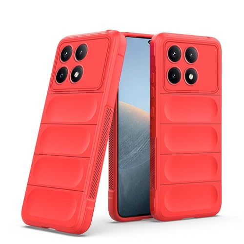 Image of Amazon Basics Mobile Cover for Poco X6 Pro 5G / Mi Redmi K70E 5G | Full Camera Protection | Liquid Silicon Case | Flexible Bumper Case for Poco X6 Pro 5G / Mi Redmi K70E 5G (Red)