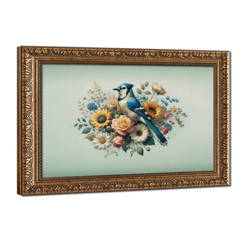 Toile bouquet et oiseau quatre saisons pour illuminer le mur de votre chambre