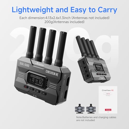 Image of Accsoon CineView HE Wireless Video Transmission HDMI Transmitter&Receiver, Dual-Band 1080p60 1200ft RNG.60ms LAT., UVC Livestreaming, 4 Devices Monitoring,Compatible with CineView M7 Pro /SE /2 SDI
