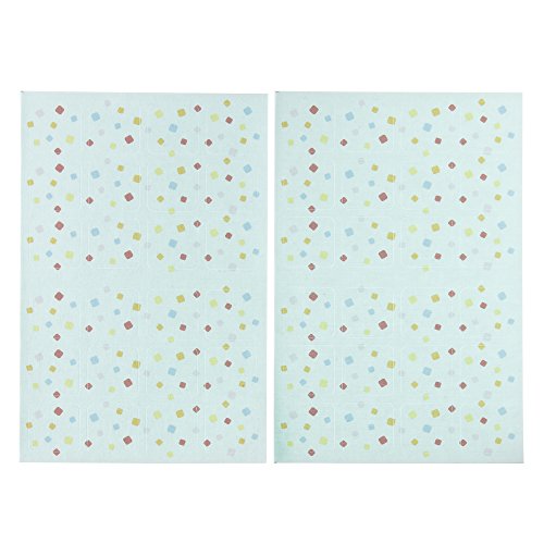 ゆにねーむ 洗濯 タグ に貼る シール ブロック 赤 24ピース×2シート UN-253