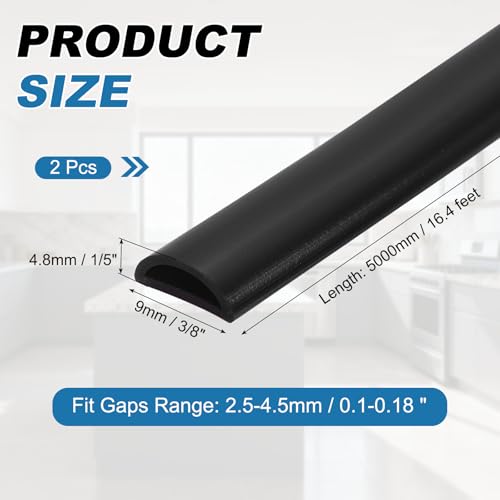 Profilé D en silicone anti-froid pour supprimer les courants d'air de porte - 3
