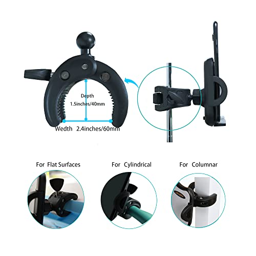 Ueverhi Adjustable Golf Cart Cell Phone Holder,Sturdy And Durable |Works With Golf Cart Or Push Cart,Golf Clubs #TOP2