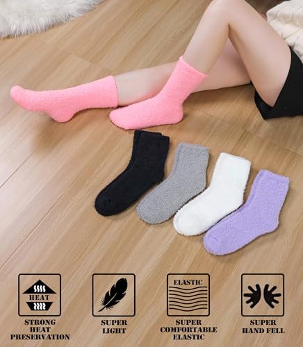 Image of FNOVCO Womens Fuzzy Socks Super Soft Fluffy Winter Warm Cozy Home Sleeping Socks