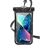 スマホ 防水ケース IPX8認定 海 プール 温泉 カバー 携帯 ドライバッグ 水中撮影 顔認証 首かけ ストラップ付き 密封 保護 雪山 ビーチ 入浴 水泳 潜水 サーフィン 登山 野外ライブ 釣り スキー スノボ iPhone 17/16/15/14/13/12/11 X XR XS 8 7 Android/Xperia/Galaxy/に対応 透明 4-7インチ機種に対応 (ブラック)