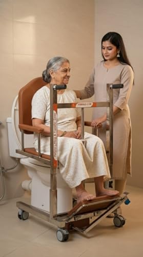 Image of VIRAAJO -2 Patient Lifting and Shifting Chair (Hydraulic) Bed ridden patient Disabled person weight capacity 100 kg