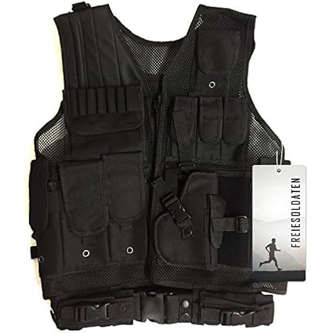 Freiesoldaten Men's Outdoor Military Waistcoat Wild Adventure Airsoft Hunting Tactical Vest Cover