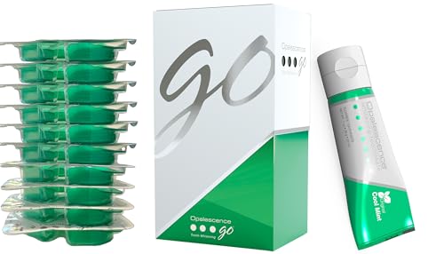 Image of Opalescence GO 15% (10 Treatments) Original Prefilled Teeth Whitening Trays w /Travel Whitening Toothpaste 1.0 Oz. Hydrogen Peroxide - Cool Mint - Made by Ultradent.
