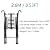 POLGDW Extra Tall Extension Ladder with Hooks, Aluminum Heavy Duty Telesladder for Loft/Roof/Outdoor/Industrial.(2.6M/8.53Ft)