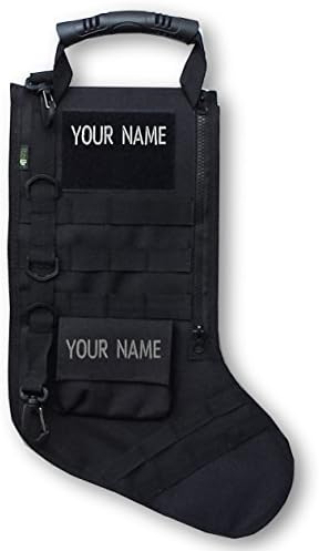 RUCKUP Tactical Christmas Stocking with Molle Gear (Black-Personalized)