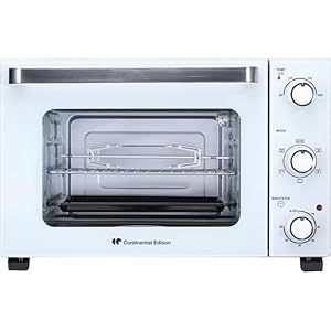CONTINENTAL EDISON CEMF35W – Elektrische mini-oven 35L wit – 1500W – Draaispit, Natuurlijke convectie