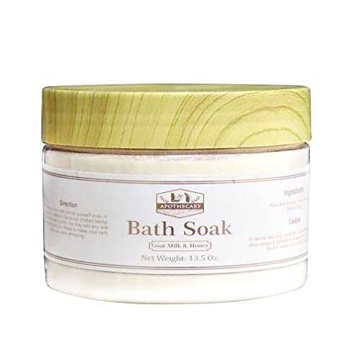 13.5 Oz. Goat Milk & Honey Bath Soak, enriches Bath Water and Helps exfoliates, Enhance The Beauty