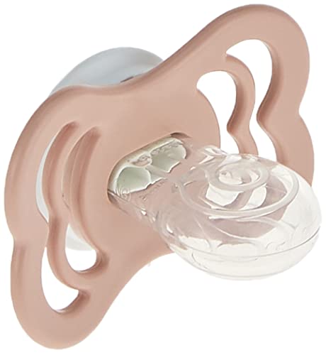 Image of BIBS Supreme Baby Pacifier 2-Pack | Made in Denmark | BPA Free Dummy Soother, Symmetrical Nipple. Silicone, Size 1 (0-6 Months), Blush Glow /Vanilla Glow