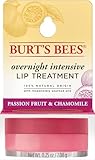 Burt's Bees Overnight Lip Sleeping Mask, 0.25 oz - Moisturizing, Hydrating, Exfoliating, Reduces Fine Lines, Ceramide Infused, Passionfruit Scent