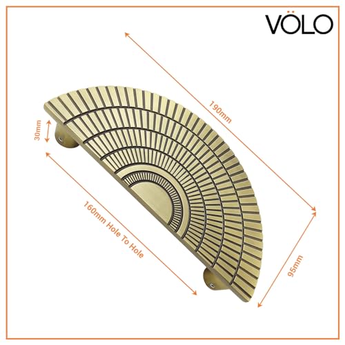 Image of VOLO Main Door Handle - Heavy Duty Pull Handle for Wooden & Glass Doors in Home, Office & Hotel Use (Model: S-626) - Pack of 1 Set (Antique - 160MM)