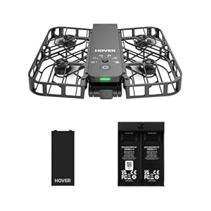 HOVERAir X1 Drohne mit kamera, Selbstfliegend Kamera Drone mit Folge-mir Modus, Mini Drohne im Taschenformat, HDR-Videoaufnahme, intelligente Flugrouten, Freihandsteuerung, Schwarz (Combo)