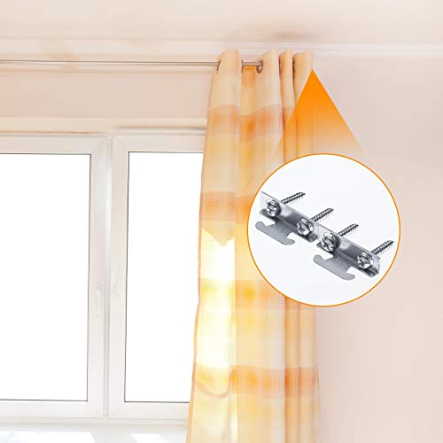 Funrous Curtain Rod Bracket Curtain Hooks Accessories Spreader Wall Bracket Hooks Adjustable Curtain Rod Sets With Screws Support Hanger For Home Kitchen Supplies (5 Sets) #TOP6