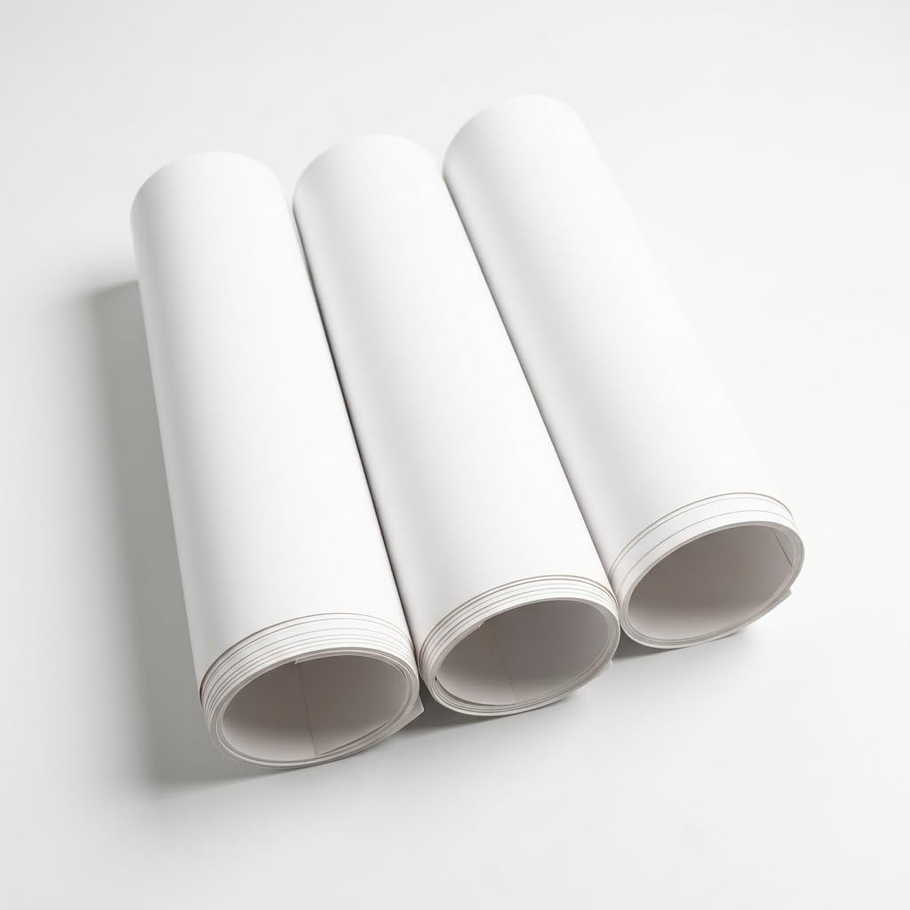 JISADER - Papel de cartulina blanco, cartulina de superficie grande, papel de cartón de 43 x 31 pulgadas, cartón blanco de tamaño especial, 250 g, 10 hojas, 60 x 90 cm, grosor 0,34 mm