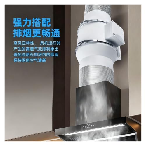 Extractor de conductos de flujo diagonal de 6 pulgadas con doble velocidad regulable 3