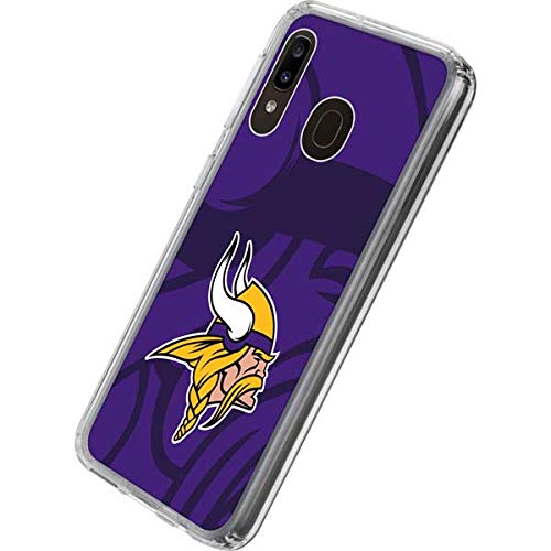 Skinit Clear Phone Case Compatible with Galaxy A20 - Officially Licensed NFL Minnesota Vikings Double Vision Design