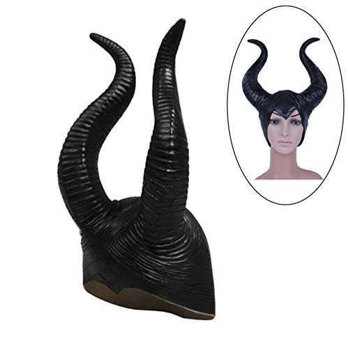 BulzEU Neuheit Latex Maleficent Horns Halloween Headwear Partei Karneval Cosplay Kostüm Headpiece Fancy Dress Hüte für Erwachsene Frauen
