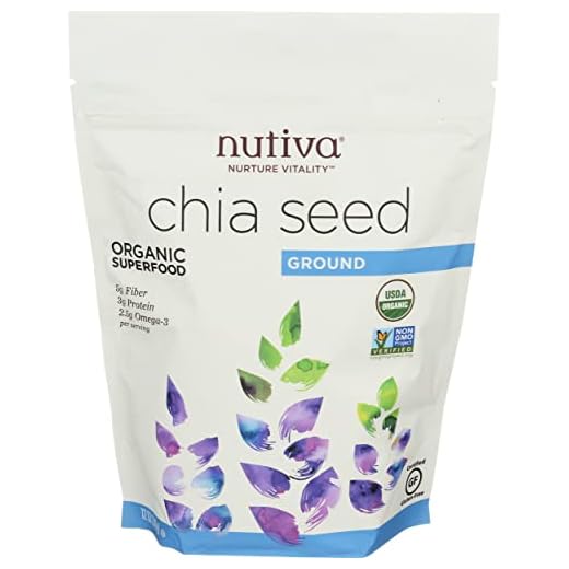 Nutiva Organic Premium Raw Ground Chia Seeds, 12 Oz, USDA Organic, Non-GMO, Whole 30 Approved, Vegan, Gluten-No & Keto, Nutrient-Dense Seeds with 3g Protein & 5g Fiber for Salads, Yogurt & Smoothies