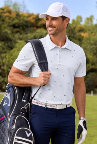 Polo de golf para hombre ERECT PEAK con tejido que absorbe humedad, secado rápido y protección UPF50+ (Tallas S-XXL) miniatura 3