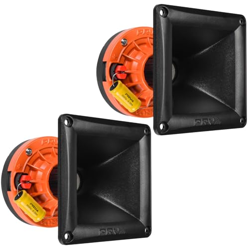 PRV AUDIO 2X WG270Ph Horn Driver - 1 Exit Phenolic Compression Driver 150 Watts 8 Ohm with Compact Exponential Horn for Car Audio - Midrange Vocal Driver (2 Horn Drivers) Bundle 300 Watts