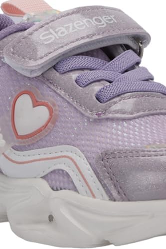 Slazenger KLARION Kız Çocuk Cırt Cırtlı Mor/Pembe Günlük Spor Ayakkabısı - Görsel 4