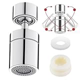 【Doppia Modalità】 Questo aeratore per rubinetto offre due funzioni selezionabili: getto focalizzato e doccetta nebulizzata. Ideale per ogni esigenza domestica, dalla precisione in cucina alla delicatezza nel lavabo del bagno, con semplice rotazione della punta.