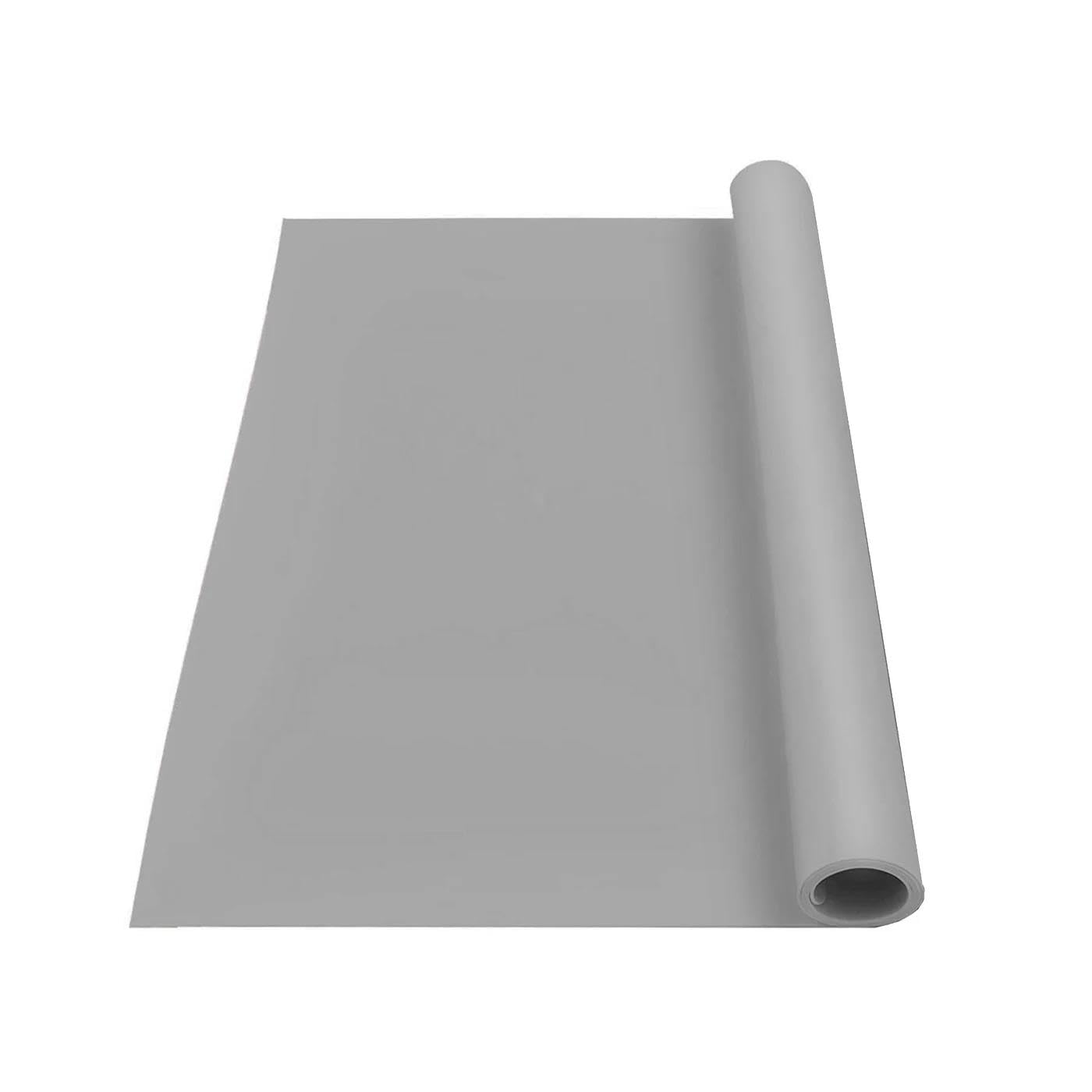 Tapis de table extra large en silicone, imperméable, antidérapant, isolation résistante à l'huile, gris, 60 x 60 cm, gris