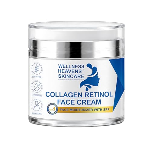Anti-Aging Face Moisturizer for Face, Face Moisturizer with SPF, Collagen, Retinol, Hyaluronic Acid Cream, Age-Defying, Lift & Firm Cream, Sunscreen for Face, Lotion, Great for Dry, Aging Skin 1.7oz
