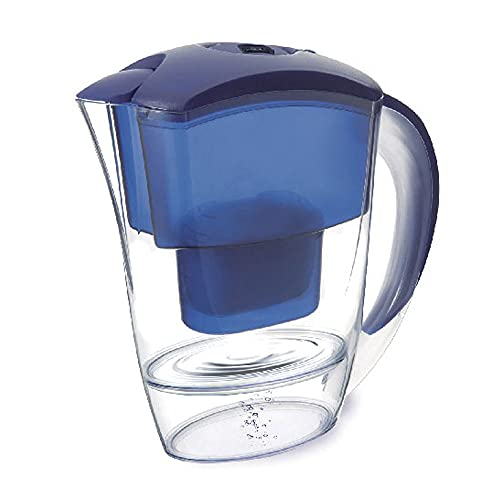 TM Electron TMJAR025BL Wasserfilter, kompatibel mit Kartuschen, spezielles Design für Kühlschrank mit 2,5 l Fassungsvermögen und Datumsanzeige für den Filterwechsel, Blau, 2,5 l Cover