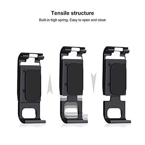 YALLSAME Aluminum Replacement Side Door for GoPro Hero 13 12 11 10 9 Black, Battery Cover with Charging Hole for Go Pro 9 10 11 12 13 Black Direct Charging Door