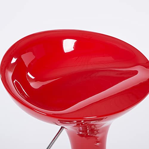 Butaco de bar ajustable con giro de 360°, asiento de plástico y estructura de metal, altura regulable de 23.6 a 31.5 pulgadas, para cocina, bar o pub miniatura 4